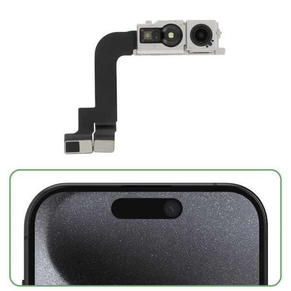 Framkamera - RELIFE - iPhone 15 Pro Max - Selfie-sensor 12MP - Svart Svart