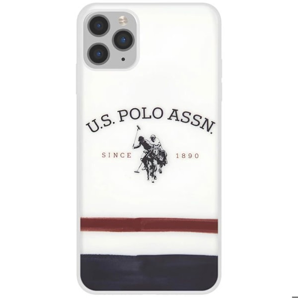 iPhone 11 Pro - iskunkestävä ja liukumaton U.S. Polo kuori - Valkoinen