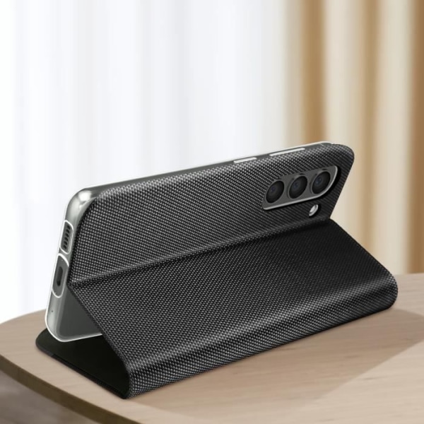 Etui, der er kompatibelt med Samsung S23 Fabric Wallet Black Cover