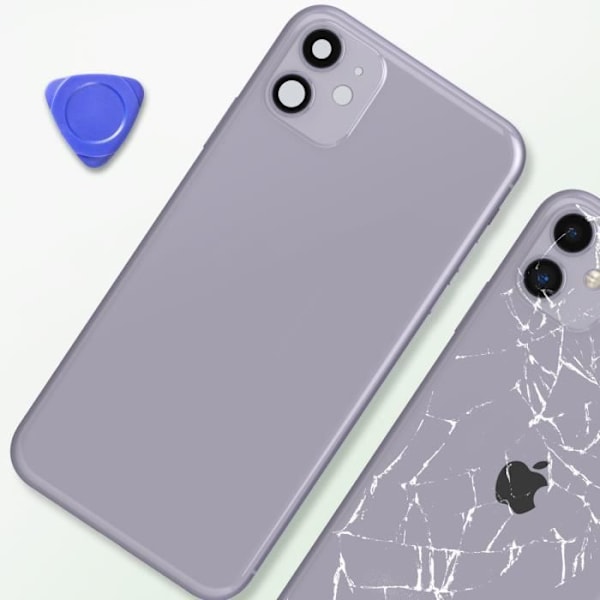 iPhone 11 chassis - AVIZAR - Udskiftning bagrude - Lavendel farve Lila