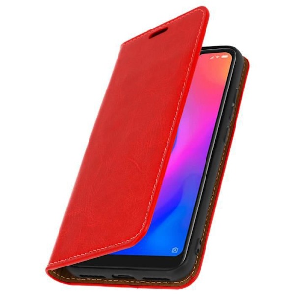Xiaomi Mi A2 Lite Etui Læder Pung Stand Funktion - Rød Rød