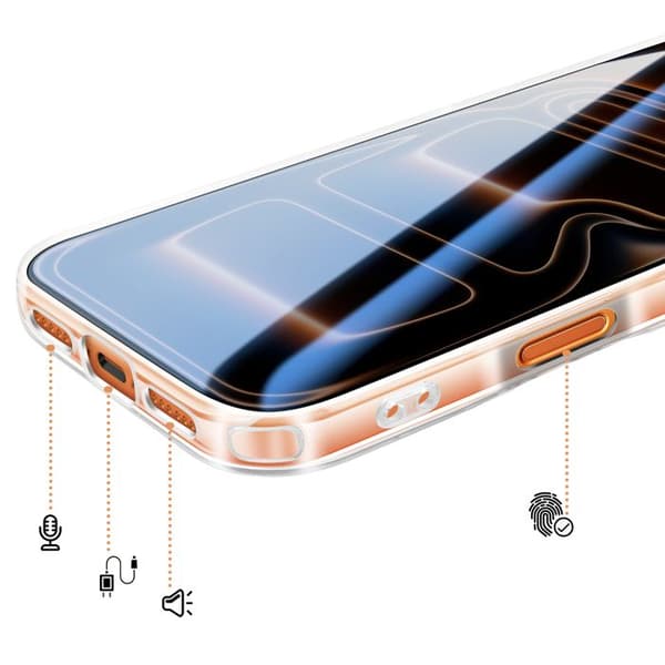 MagSafe-skal för iPhone 17 Pro Max, Ultra Förstärkt Bi-materialskydd, Orange Apelsin