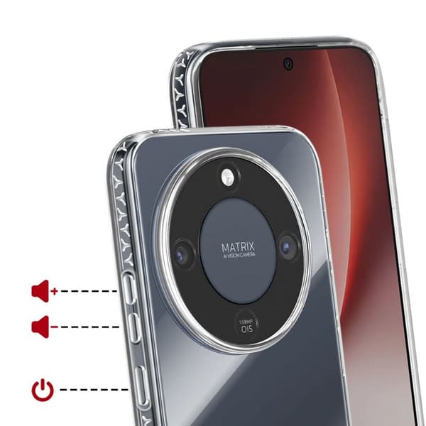 Cover til Honor Magic 8 Lite Stødabsorberende 3m Beskyttelse 360 Anti-gulning Force Case Transparent Vit