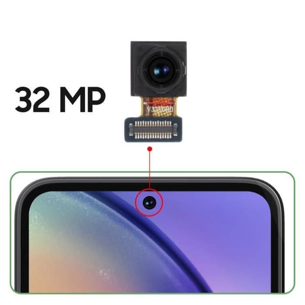 Frontkamera til Samsung Galaxy A54 og A53 32MP Samsung Selfie Sensor Sort