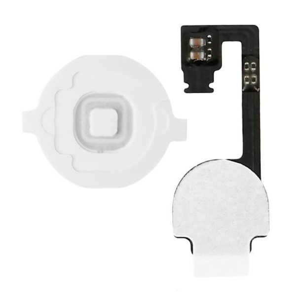 Hemknapp - AVIZAR - iPhone 4 - Vit - Anslutningskabel inkluderad - Enkel att byta ut Vit