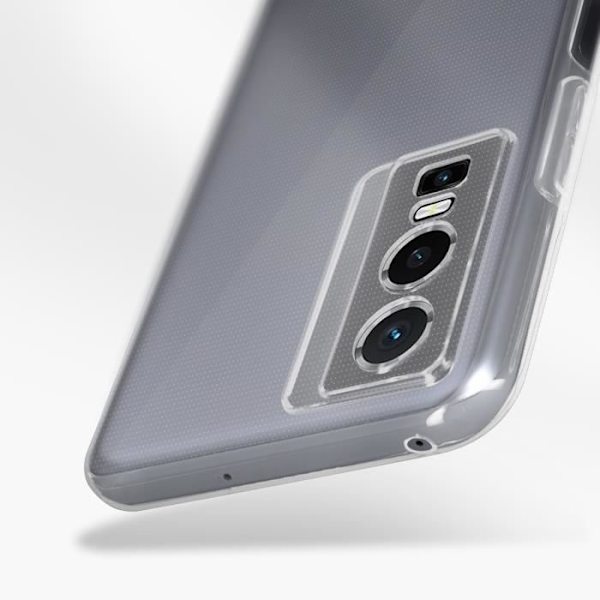 Vivo Y76 5G etui Blødt silikone 9H hærdet glasfilm sort - AVIZAR - Beskyttelsespakke Svart