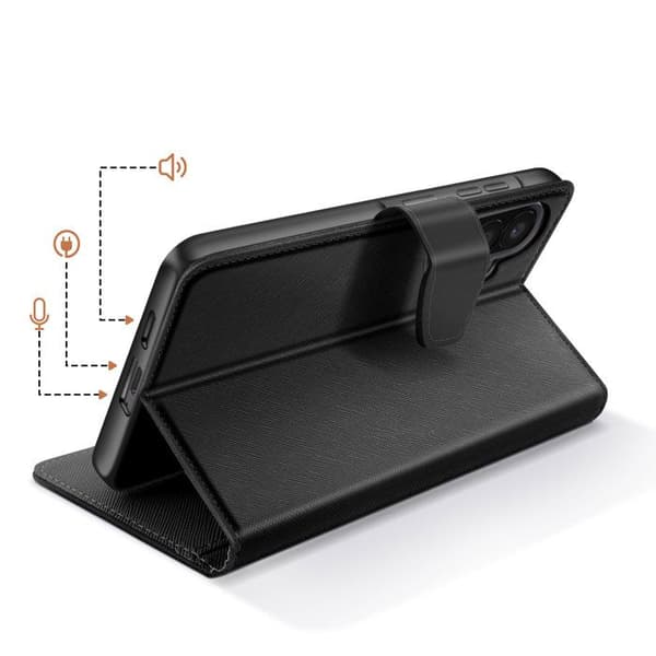 Fancy Wallet Case til Galaxy A57 Serie med Støttefunktion Sort Svart
