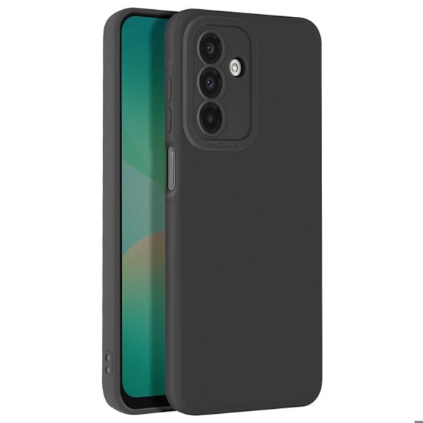 Suojaa Samsung Galaxy A26:lle, sileä silikonikotelo, suojattu kamerablocki, musta Svart