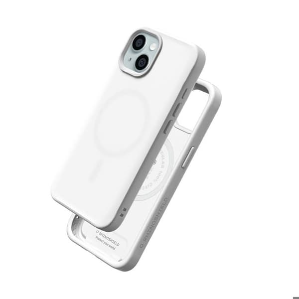 iPhone 15 Plus MagSafe Pehmeä Iskunkestävä SolidX Sarja Rhinoshield Valkoinen Vit
