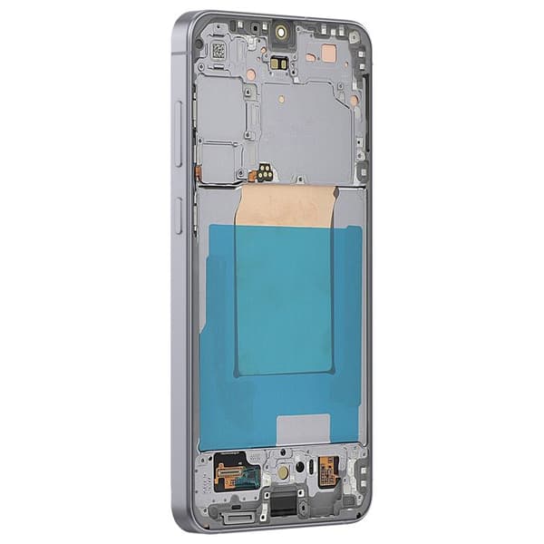 Fullskärm Kompatibel med Galaxy S25 FE LCD-panel + med Blått chassi Blå