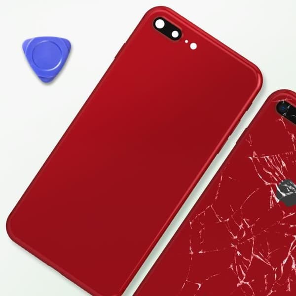Chassi iPhone 8 Plus - AVIZAR - Röd - Ersättningsbakpanel - Hållbar - Lätt att reparera Röd