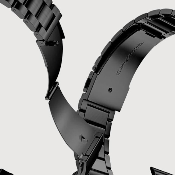 Armbånd til Apple Watch 41 mm / 40 mm / 38 mm sorte stålled Svart