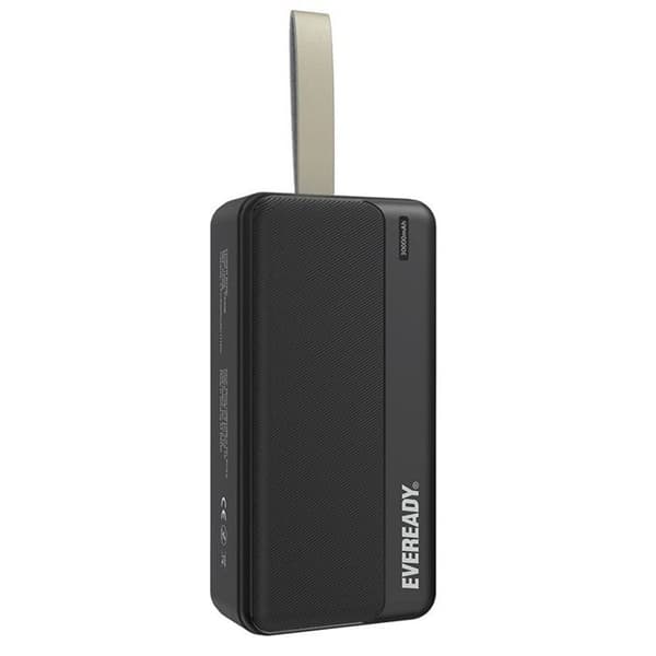 Ekstern batteri - EVEREADY - PX30B - 30000 mAh - Lithium-polymer - 2 USB-A udgange sort