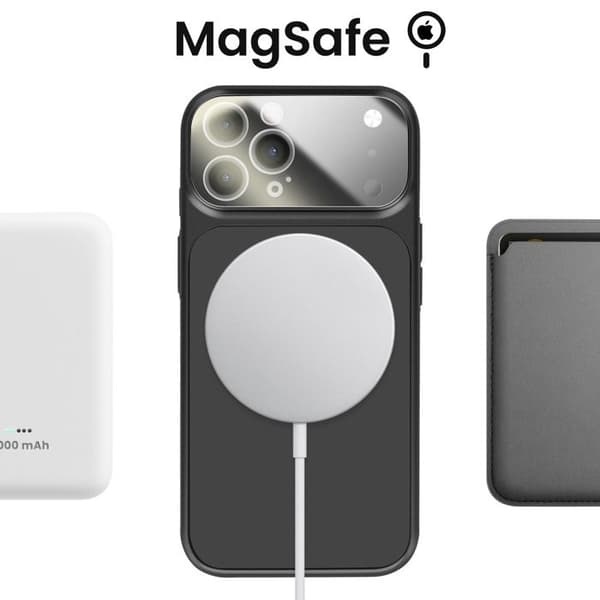 Cover til iPhone 11 Pro Max Kompatibel med MagSafe Mat AG Glas Sort Svart