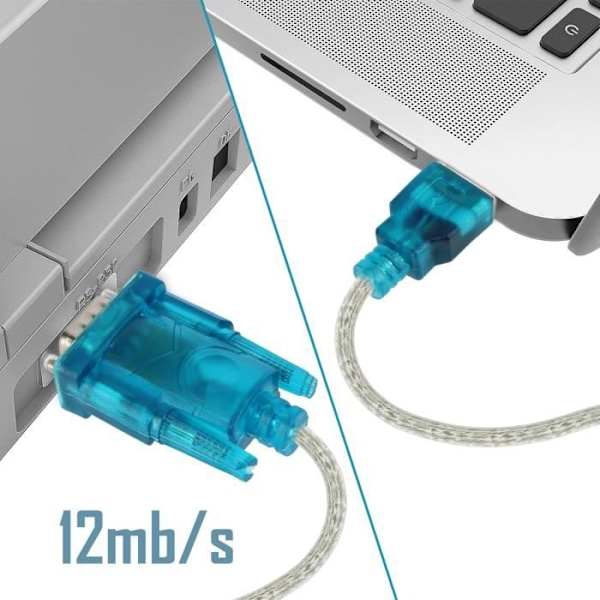 USB 2.0-adapter - LinQ - DB25 og DB9 - Lys blå - Forbindelse til industrielle enheder