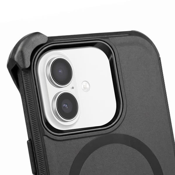 MagSafe-cover til iPhone 17 med bælteklips og forstærkede hjørner Eiger Sort Svart