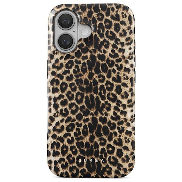 Coque MagSafe til iPhone 16 Plus Elegant Player Mønster Burga Brun kastanj