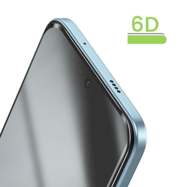 Skärmskydd för Xiaomi Redmi Note 15 Pro Plus 5G Full Glue 6D 9H Transparent Vit
