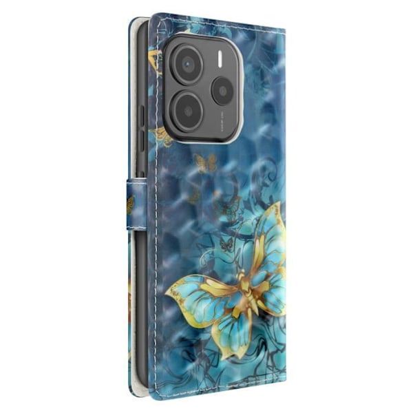 Xiaomi Redmi Note 14 5G Lompakkokuori Videotuki Sininen Blå