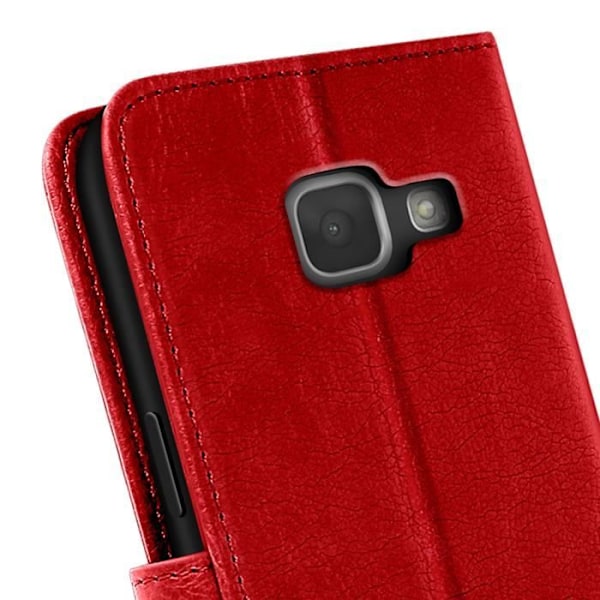 Samsungs Galaxy A3 Låg Wallet Case med Videostøtte Rød Röd