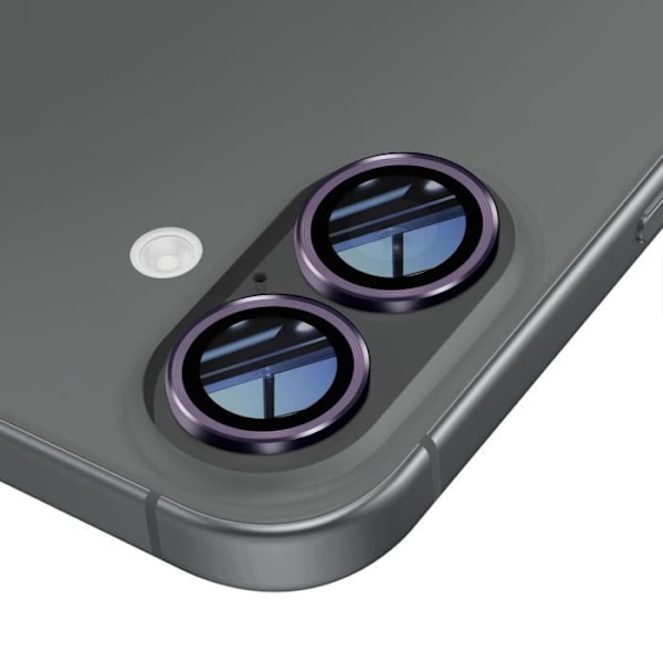 Härdat glas kamera för iPhone 16 Plus Hårdhet 9H Rep-resistant Lila Lila
