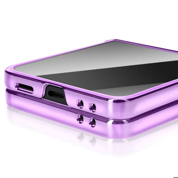 Cover - UNDERRETTE - Galaxy Z Flip 7 - Krom - Lilla - Optimal beskyttelse Violett