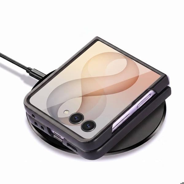 Cover til Galaxy Z Flip 8 Carbon Læder Effekt med Hævede Kanter Blå Blå