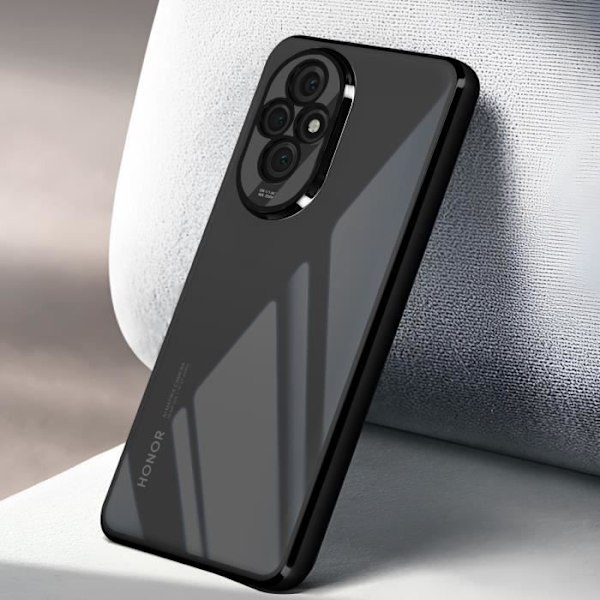 Fodral till Honor 200 Pro Transparent Back Black Chrome Effect Contour Svart