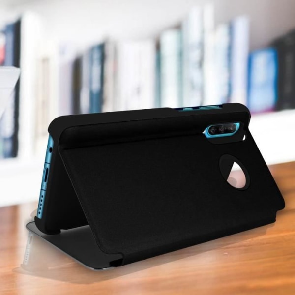 Housse - AVIZAR - Huawei P30 Lite - Etui Miroir - Translucent Klap - Mobilbeskyttelse Svart