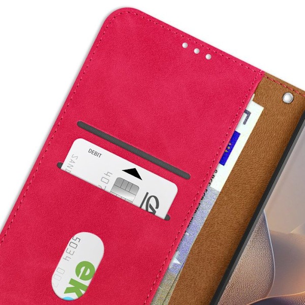 Housse Folio för Motorola Edge 60 Fusion och Edge 60 Stöd för Video Fuchsia Rosa