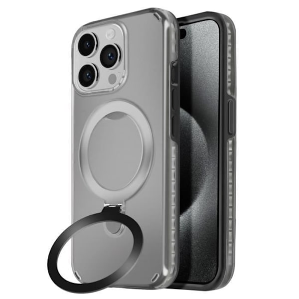 Coque MagSafe til iPhone 15 Pro Max Stødabsorberende med Foldsupport Sort Svart
