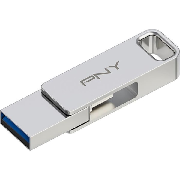 USB-avain - PNY - OTG 256GB - USB 3.2 - hopea metalli