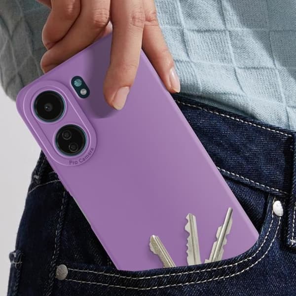 Smartphoneetui - AVIZAR - Xiaomi Redmi 13C - Forstærket beskyttelse - Lilla - Soft-touch Violett