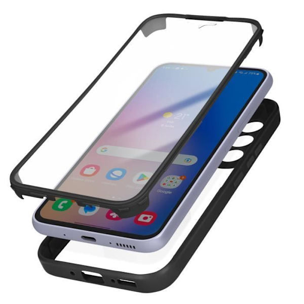 Koko runkokotelo yhteensopiva Samsung A34 5G Black Case -kotelon kanssa