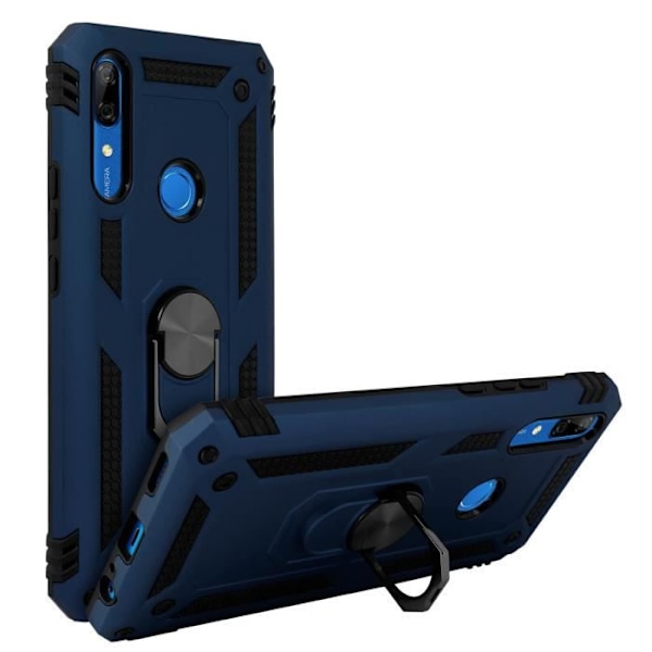 Coque - AVIZAR - Huawei P Smart / Y9 Prime 2019 - Bi-material - Videostöd-ring - Mörkblå Midnattsblå