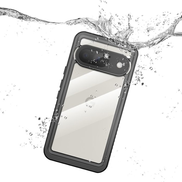 Heltäckande skal för Google Pixel 9 och 9 Pro Vattentålig IP68 Stötabsorberande Redpepper Transparent Vit