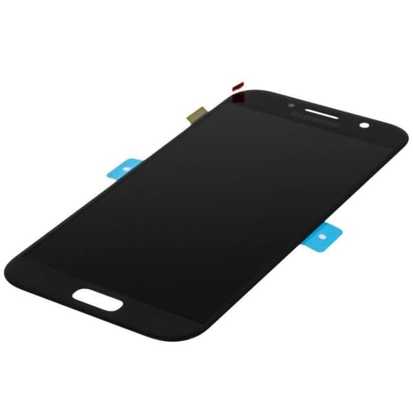 LCD-skærm - SAMSUNG - Galaxy A3 2017 - Sort - Udskiftning - Testet reservedele 100% Svart