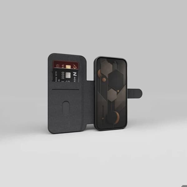 iPhone 17 Pro Max / 18 Pro Max MagWallet-sarjan CYGNETT Musta Nahkakotelo Svart