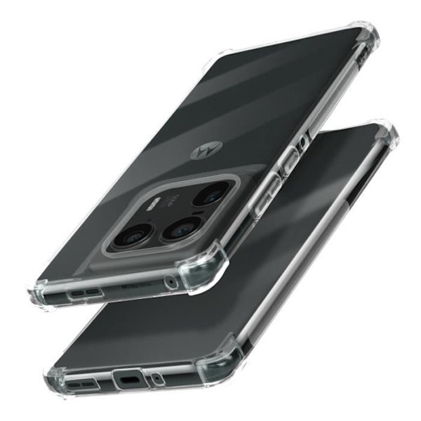Antishock joustava suojakuori Motorola Edge 50 Ultra vahvistetuilla kulmilla, kirkas Transparent