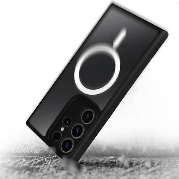 MagSafe Taske til Samsung Galaxy S23 Ultra - AVIZAR - Hård ryg og blød kontur - Sort Svart