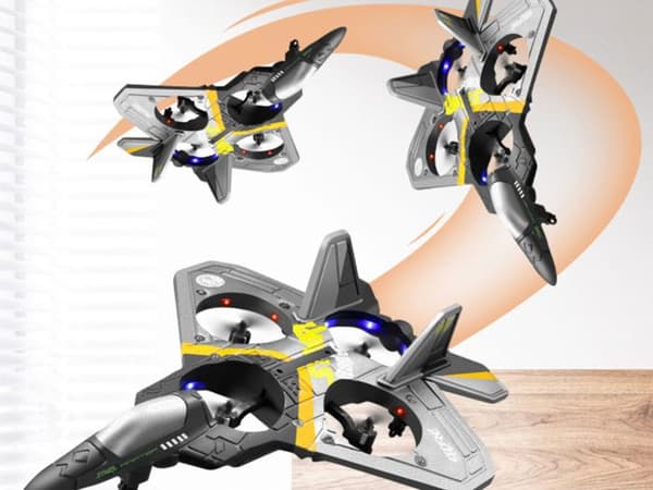 Luftfart miniature - Fjernstyret fly 2.4Ghz rotation 360° - Model Rafale Grå