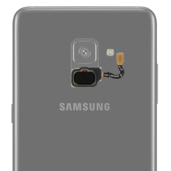 Hjem knap + Tilslutningskabel til Samsung Galaxy A8 - AVIZAR - Sort Svart