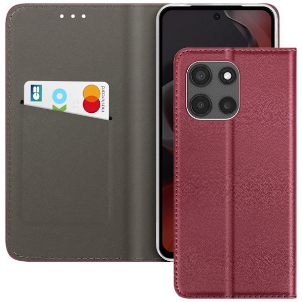 Etui til Motorola Moto G15 / G15 Power Magnetisk Porte Følger Bordeaux Röd