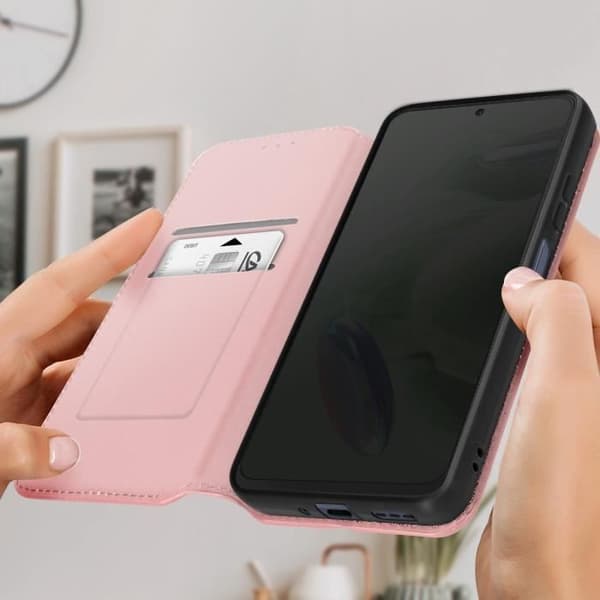 Cover til Redmi Note 12 5G - AVIZAR - Magnetisk flip - Kortholder - Videostøtte - Pink Ros