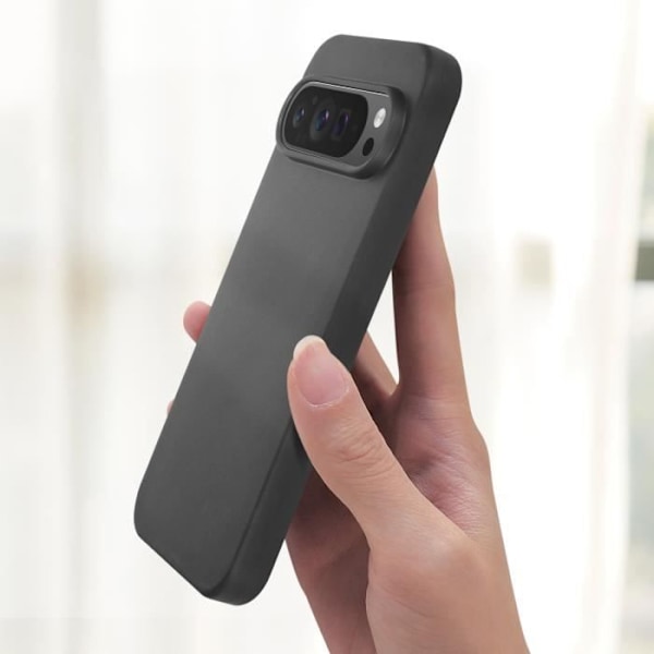 Fodral för Google Pixel 9 och Google Pixel 9 Pro Soft Matte Soft Touch Black Svart