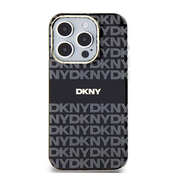 IPhone 15 Pro Max-fodral - DKNY IML IML Mono & Stripe MagSafe (DKHMP15XHRHSEK) - Noir