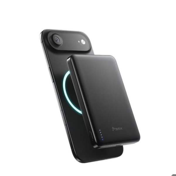 Magnetisk Ekstern Batteri 10000mAh Qi2 / USB-C 30W med USB-C Kabel BMX Sort Svart