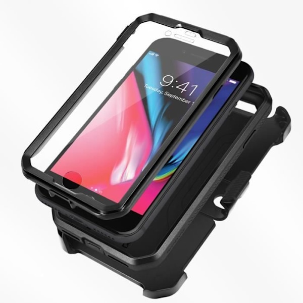 Suojakuori - Supcase - Unicorn Beetle Pro - Musta - iPhone SE 2022, 2020, 8 ja 7 - Pudotusvastus 1.2m Svart
