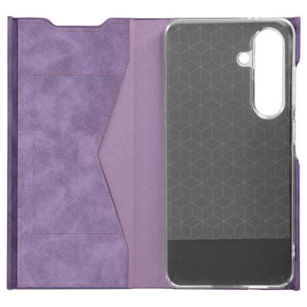 Suojus Samsung Galaxy S24 Flip-korttikotelolle Eco-nahkainen Nappa Light Purple Lila