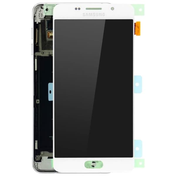 Helt block - Samsung - Galaxy A5 2016 - LCD-Touchskärm - Vit - 5,2 tum Vit